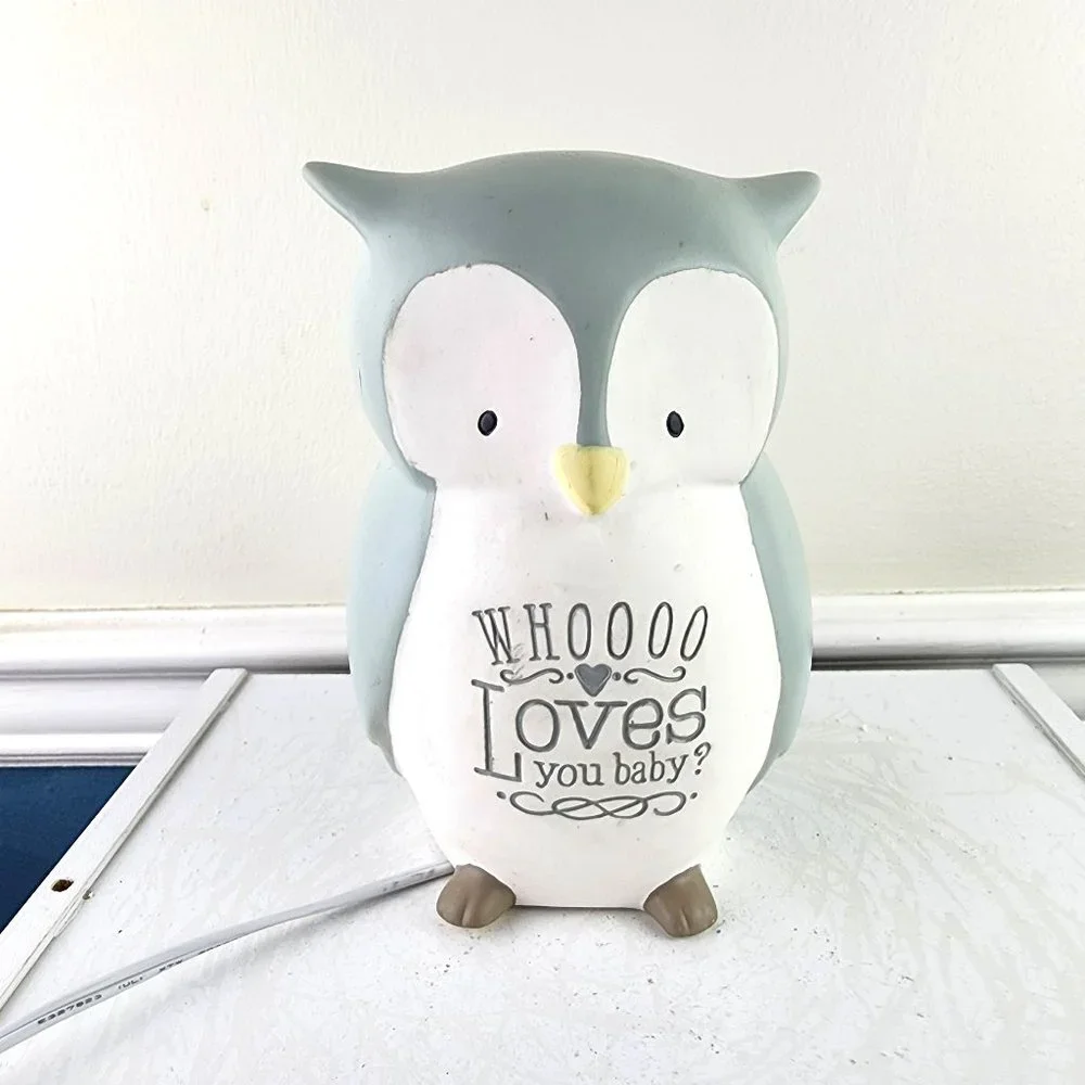 Grasslands Road Owl Whoooo Loves You Baby Desktop Light NWT